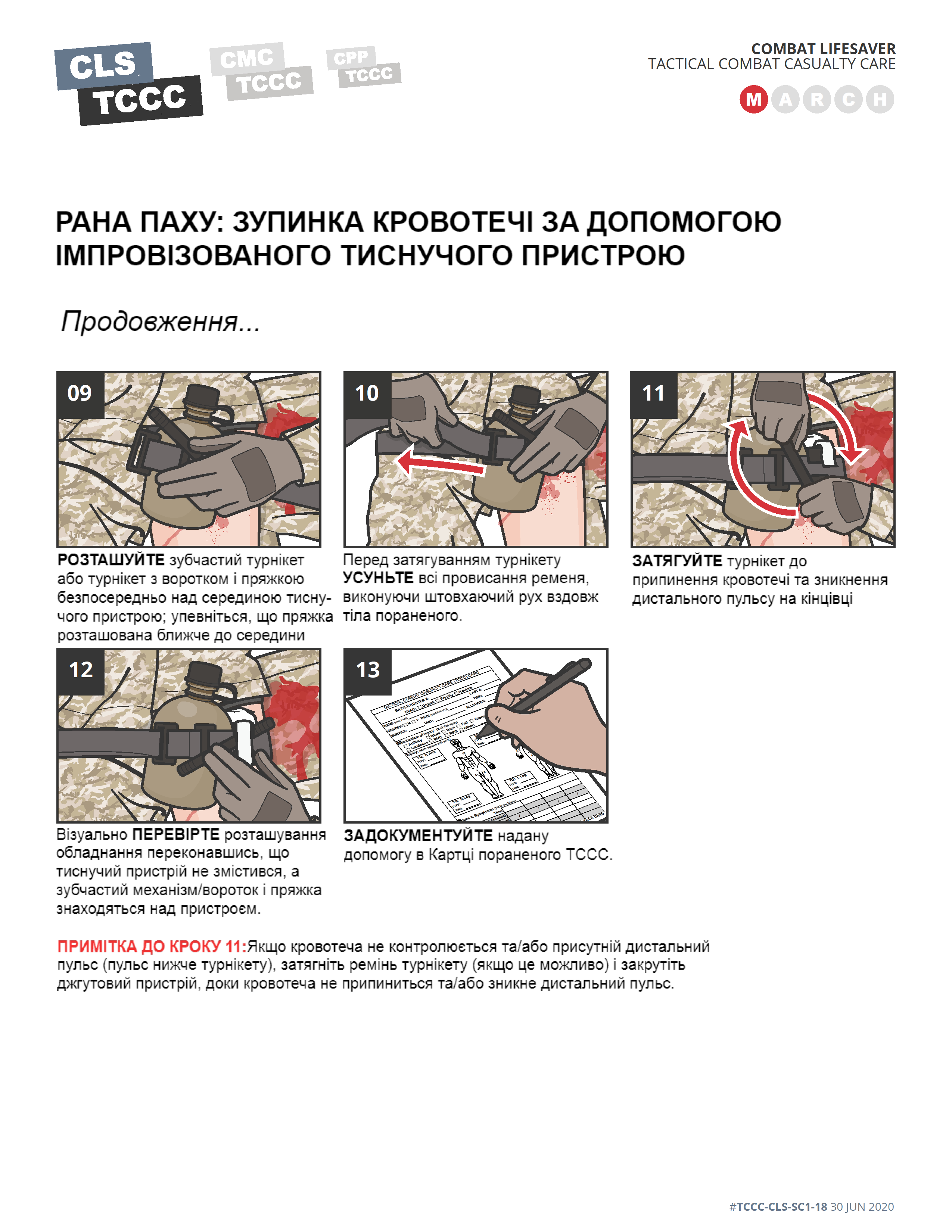 TCCC Українською Тактичне укриття контроль складних кровотеч - 0009